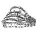 Beavorty Skeleton Metal Hair Clips Alloy Hair Clips Gunmetal Skull Metal Hair Clip Hair Styling Accessories for Thin Hair Punk