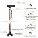 Adjustable Crutches for Men and Women Light and Strong Four-Legged Crutches-Walking aids for The Elderly The Elderly and The Disabled Interesting - Buy Online on GoSupps.com