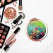 iampanda Compact Rose Gold Mirror for Women - Portable Round Makeup Mirror with 2X Magnifying for Purse - Watercolor Nature Landscape Floral Design - Buy Online on GoSupps.com