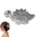 Besreey Funny Dinosaurs Hair Claw Clips | Funny Dinosaurs Hair Clips Headdress Styling Tools Strong Hold Hair Accessories Nonslip Acrylic For Any Hair Type And Style Gray
