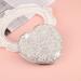 Portable Rhinestone Compact Pocket Mirror - Double-Sided 1x/2x Magnifying Handheld Cosmetic Mirror (Silver) - Buy Online on GoSupps.com