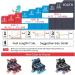 Nattork Kids Roller Skates - Adjustable Quad Skates with Light up Wheels, Blue, Small (10C-13C) - Buy Online on GoSupps.com