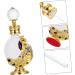 LALADEFIEE 1pc Peacock Essential Oil Bottle Dropper Bottle Liquid Dispenser Perfume Bottle Glass Empty Holder Liquid Bottle Liquid Holder 3.1x10.5cm Golden - Buy Online on GoSupps.com