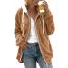 HANXIULIN Women's Oversize Plush Fleece Jacket - Warm Lined Winter Coat in Khaki & Color Variations - Casual Faux Fur Cardigan for Cold Weather - Shop Now! - Buy Online on GoSupps.com