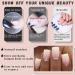 Milky White Gradient Pink Rhinestone Press on Nails - 24Pcs Medium Length False Acrylic Nails for Women & Girls | Glossy Finish & Easy to Apply - Buy Online on GoSupps.com