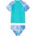 Speedo Girls UV Swim Shirt Set - Scuba Blue 4 | Short Sleeve Rashguard - Buy Online on GoSupps.com