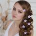 Mezrkuwr 10 pcs Lila Flower Hair Clips - Rhinestone Metal Hair Accessories for Weddings & Girls - Decorative Violet Bridal Hair Clamps - Buy Online on GoSupps.com
