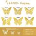 144Pcs 3D Gold Butterfly Wall Decor - 6 Styles & 3 Sizes | Party & Cake Decorations - Buy Online on GoSupps.com