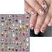JMEOWIO 9 Sheets Halloween Nail Art Stickers Decals Self-Adhesive Pink Moon Nail Supplies Nail Art Design Decoration Accessories - Buy Online on GoSupps.com
