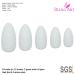 Buy Bling Art False Nails - Glossy White Red Brown Black Almond Stiletto Acrylic Tips | 24 Long Pearl White Gel Nails for Stunning Manicures - Buy Online on GoSupps.com