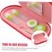 Gatuida Double-Layer Glasses Case - Pink Tinted Sunglasses & Contact Lens Storage Box | Travel-Friendly & Flocked Cloth Design - Buy Online on GoSupps.com