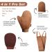 Self Tanner Mitt Applicator 4 Pack - Tanning Mitt Set with Exfoliating Glove & Back Applicator | Perfect Self Tan Application - Buy Online on GoSupps.com