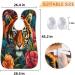 Flower Tiger Beard Bib Apron - Beard Hair Catcher for Men | Perfect Gift for Father's Day Anniversary & Christmas | Includes 2 Suction Cups - Buy Online on GoSupps.com