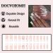Long Square Press on Nails - French White Acrylic Fake Nails with Shiny Rhinestones - 24PCS Full Cover Stick-On Nails for Women & Girls - Buy Online on GoSupps.com