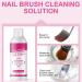  Qkbuza Nail Gel Glide Solution | Nail Brush Cleaning Liquid 120ml Manicure Brush Cleaner for Professionals Salons Beginners Competitions Women - Buy Online on GoSupps.com
