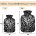 NAANLE 1L Hot Water Bottle with Paisley Flower Cover - Pain Relief & Warmth for Back Hands and Feet | Transparent Black Heat Bottle - Buy Online on GoSupps.com