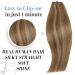 Runature Real Hair Clip-In Extensions - Dark Blonde & Gold Blonde Remy Human Hair Seamless Short 14 Inch - 120g 7 Pieces (#10P16) - Buy Online on GoSupps.com