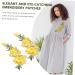 TEHAUX 6 Pcs Embroidery Appliqu Decals Flower Clothing Applique Diy Craft Cloth Patches 3d Crafts Flowers Yellowx3pcs 29X12.5cmx3pcs - Buy Online on GoSupps.com