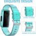 ESeekGo Kids Fitbit Ace 3/ Ace 2 Bands with Bumper Case - Clear Sport Rugged Bands for Fitbit Inspire/Luxe - Girls Boys Women - Pink Purple Green - Buy Online on GoSupps.com
