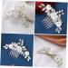 Wedding Hair Accessories Hair Toppers Rhinestone Hair Comb Flower Hair Side Comb Decorative Hair Side Comb Headgear Decorate Wedding Dress Crystal Bride White Soft Pottery Flower - Buy Online on GoSupps.com