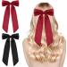 2 PCS Big Bow Hair Clips French Style Hair Barrettes for Women - Black+Red - Buy Online on GoSupps.com