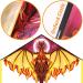 Dragon Kite for Kids and Adults - Easy-to-Fly Delta Beach Kite with 300ft String - Fiery Colors - Buy Online on GoSupps.com