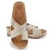 Judxsious Womens Wedge Sandals Flip Flops Comfortable Orthopedic Sandals Cushion FootBed platform Sandals Dressy Summer Walking Casual Beach Shoes 6 Apricot