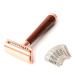 ANYMALE Safety Razor Rose Gold - Sustainable Sandalwood Ladies Set with 5 ASTRA Blades | Plastic-Free Gentle Wet Shaving - Buy Online on GoSupps.com