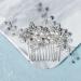 Pearl Bridal Hair Comb Sliver Wedding Bridal Pearl Hair Accessories for Women Handmade Rhinestone Wedding Hair Slides for Bride Bridesmaid - Buy Online on GoSupps.com