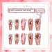 24pcs Long Coffin Acrylic Stick on Nails - Nude Pink Black Design with Glue Sticker | Fashion Fake Nails for Women and Girls - Rabbit Theme - Buy Online on GoSupps.com