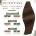 Runatur Real Hair Brown Remy Human Hair Extensions 45cm - 100g Smooth #4 Treat Extensions for Seamless Style - Buy Online on GoSupps.com