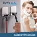 Flywave Shaver Bracket - 4 Piece Self-Adhesive Stainless Steel Razor Holder for Bathroom Kitchen & Bedroom - Buy Online on GoSupps.com