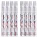 Paint Pens Paint Markers - White Permanent Markers 8 Pack Oil Based Waterproof Quick Dry Medium Tip Marker Pen for Metal Wood Fabric Plastic Rock Stone Mugs Canvas Glass Art Craft