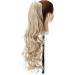 S-noilite Curly Wavy Ponytail Extension 24 155g - Dark Blonde Mix Bleach Blonde | Clip-In Synthetic Hairpiece for Women - Buy Online on GoSupps.com