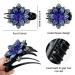 InSowni 4 Pack Luxury Glitter Rhinestone Flower Hair Claws - Korean Hair Accessories for Thick Long Hair - Buy Online on GoSupps.com