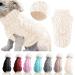 Tower collar knitting sweater for pets winter warmer thick sweater knitting goods crochet coat clothing for small medium-sized and large dogs puppies cats (L white) L white