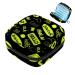 Women's binding storage pocket hello different languages black pattern portable menstrual pad bag panty lip inlays tampons women's bandages storage holder for women school office multicolored