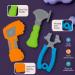 Sperric Silicone Teething Toy Tools Set for Babies 0-6 Months - Hammer, Pliers, Drill - 3pcs for Boys and Girls - Double-Sided Texture for Gum Soothing - Green/Orange/Blue - Buy Online on GoSupps.com