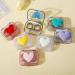 Heart-Shaped Portable Contact Lens Container Set - Leak-Proof Mini Box with Tweezers & Cleaner - Ideal for Travel - Green - Buy Online on GoSupps.com