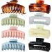 Hair Claw Clips Strong Hold 4 Rectangular Hairpins and 4 Strong Hold 4 inch Large Barrette Clamps for Thick Thin Fine Long Hair
