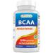 Best Naturals BCAA Branch Chain Amino Acid, 3200mg per Serving, 200 Capsules - Pharmaceutical Grade - 100% Pure Instantized Formula | Pre/Post Workout Bodybuilding Supplement | Boost Muscle Growth