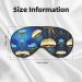 Blue and Gold Jellyfish Print Unisex Eye Mask | Soft Light-Blocking Sleep Mask for Comfortable Rest - Buy Online on GoSupps.com