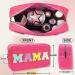 Nylon Washable Valentines Gift Makeup Bag - Women Chenille Letter Travel Organizer Pouch for Mama Cosmetics with Patches (Rose Red) - Buy Online on GoSupps.com