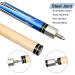 Set of 2 58 Pool Cue Sticks - 2 Piece Maple Billiard Cues with Linen Wrap in Blue - Buy Online on GoSupps.com