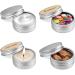 Pamiyo 24-Piece Set Aluminum Empty Jars - 5ml Metal Cans with Screw Cap for Lip Balm Creams Cosmetics & Mini Candles - Includes 2 Round Stickers (Silver) - Buy Online on GoSupps.com