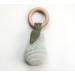 Pear Baby Fruit-Shaped Rattle and Sensory Teether Toy  0-24 Months  Soft Crochet & Beech Wood Teething Ring All-Natural Vegan & Kosher Certified 100% Plant Based Baby Toy  Gender Neutral Baby Gift
