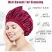 2 Piece Satin Hair Hood Set for Women | Night Sleep Cap - Reusable Elastic Hair Protection for Short & Long Curly Hair (Red & Gold) - Buy Online on GoSupps.com