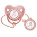 Bling Personalized Baby Pacifier with Pacifier Clips and Anti-dust Cover Pink A-Z 26 Letters(Pink A) Pink-A