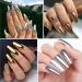 Metallic Mirror Nail Powder Set - 6 Color Chrome Pigment for Holographic Red Nails - Silver & Rose Gold Gift for Women - Buy Online on GoSupps.com