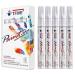 TFIVE White Paint Marker Paint Pens - 5 Pack Oil Based Permanent Marker Pen Medium Tip Waterproof & Quick Dry for Office Art projects Rock Painting Ceramic Glass Wood Plastic Metal Canvas